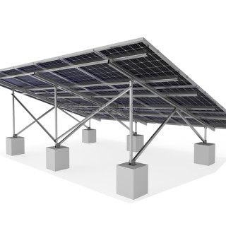 Concrete Foundation Solar Ground Mounting System